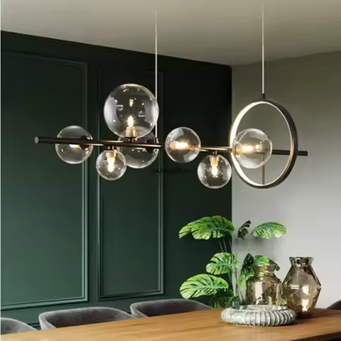 New Foam Led Chandelier Long G9 For Table Dining Room Kitchen Bar Pendant Lamp House Decor Lusters S
