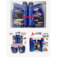 ELF ENGINE OIL 4T MOTO 4 GOLD 20W40 1L  ENGINE OIL MINYAK MOTOR 1L 20W-50