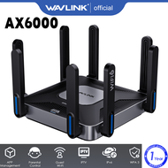 WAVLINK เราเตอร์ไร้สายดูอัลแบนด์6000Mbps 5GHz 2.4GHz WiFi 6เราเตอร์ Asus พร้อมเสาอากาศ8x5dBiMU-MIMOเ