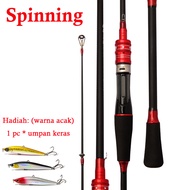 Joran Pancing Joran Murah Cuci Gudang Carbon Fiber Panjang 1.65M/1.8M/2.1M Joran Casting Kolam Ikan