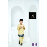 Terkini 2024 | Baju Melayu Kanak-kanak Teluk Belanga & Cekak Musang Modern Slim Fit  Warna Kuning Le