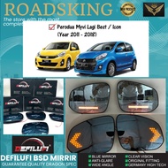 [ 1 PAIR ] PERODUA MYVI LAGI BEST ICON SIDE GLASS MIRROR WITH SIGNAL LIGHT LED BLUE MIRROR