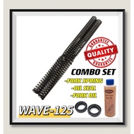 FORK SPRING Honda WAVE125 with FORK OIL, OIL SEAL COMBO SET WAVE-125 WAVE 125 (
