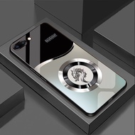 Ốp Lưng cho OPPO A3s A12E A5 Mặt kính cường lực cao cấp Họa tiết LOGO RỒNG