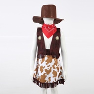 Children Western Cowboy Costumes Halloween Cowboy Suit Role-Playing Girls Cowboy Stage Costumes 9.16
