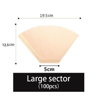 Yolife Espresso Coffee Filter Paper V60 Drip Coffee Tea Infuser 100PCS Large - U103 - Brown