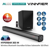 VINNFIER HYPERBAR 303 M WIRELESS BLUETOOTH SOUNDBAR & BASS SUBWOOFER WITH REMOTE CONTROL, FM RADIO A