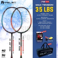 Felet Twin Jet 4u 82gram Max-35Lbs Racket Badminton Racket Raket Badminton Racquet Badminton By Fleet