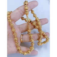 Women's necklace, 4D carved ball necklace