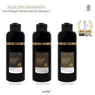 【台湾总公司】KAFEN Hair Color Dye 400ml (Black/Brown)White Gray Hair Dye Darkening Hair Colour