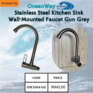 Ocean Faucet Stainless Steel Kitchen Sink Deck-Mounted Faucet Gun Grey OW1003-GG/OW1004-GG