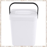 (MDQS) 1.3 Gallon Kitchen Compost Bin Trash Can with Lid Food Waste Bin Small and Light Bathroom Tra