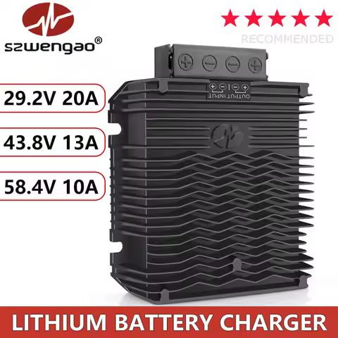 Waterproof 24V 36V 48V Lifepo4 Lithium Battery Charger Booster DC 12V to DC 29.2V 43.8V 58.4V RV Mar