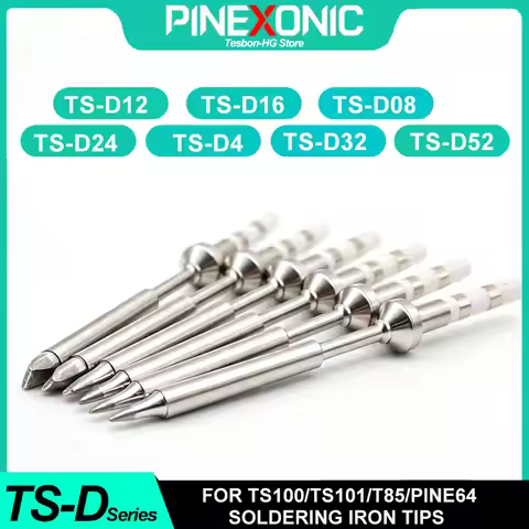 Soldering Iron Replacement Tip Bit Head TS-D12 D16 D24 D32 D08 D52 D4 Fit TS100 TS101 Pine64 Pencil
