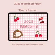 2023 digital planner / bullet journal / Cherry theme / cute / pinky/ hyperlink / PDF