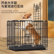 Dog Cage Medium and Small Dog Teddy Dog Cage Indoor Home with Toilet Separation Folding Encryption Rabbit Cage Cat Cage