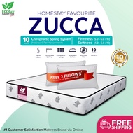 FREE SHIPPING Ecolux Zucca 10inch (Best Seller) Chiropractic Spring Mattress/Tilam-Queen/King/Single/Super Single