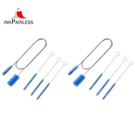 2Set Drain Brush Cleaner Kit 5Ft Long Elastic Double  Nylon Brush 3 Straw Brushes for Aquarium Hose 