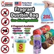 25pcs CASA Oxo-Biodegradable Fragrant Dustbin Bag Basket Liner Bag Scented Garbage Plastic Wangi Per