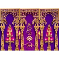 Happy Diwali Backdrop Festival of Lights Indian Traditional Festival Background Diwali Party Decorat