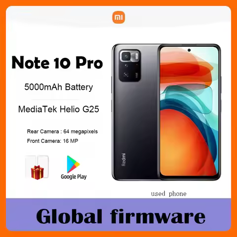 Xiaomi Redmi Note 10 Pro 5G smartphone 6.MediaTek Dimensity 1100 6G 8G/128G used phone