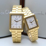 JAM TANGAN COUPLE ALEXANDER CRISTIE AC1020 ORIGINAL GOLD