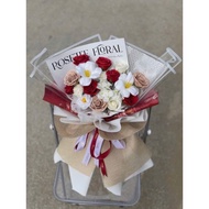 FLOWER BOUQUET (RED WHITE BROWN TONE) HIGH QUALITY CODE 98KY GIFT CARD (RECEPT CARD RECORDING)