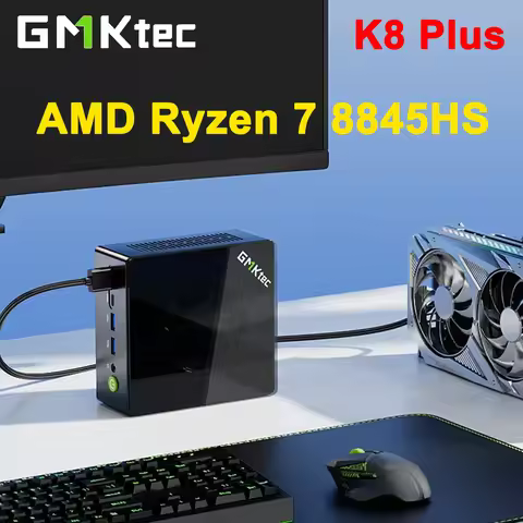 GMKtec MINI PC K8 Plus Oculink Desktop Mini PC Gamer Computer AMD Ryzen 7 8845HS Windows 11 Pro DDR5
