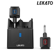 LEKATO JW-06 Wireless Audio System with Charging Box 5.8GHz Guitar Transmitter Receiver 4 Signal Cha