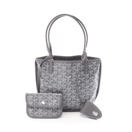 【二手】Goyard GOYARD托特包Anjou Mini 手提包 雙面灰/白色 PVC塗層帆布 皮革Anjou Mini 女士 全新未使用