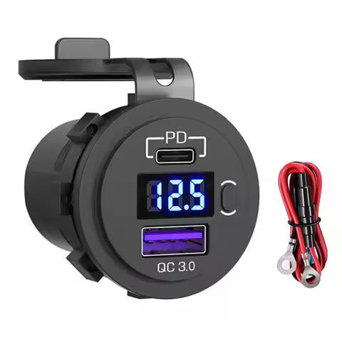 N60R-12V 24V Quick Charge 3.0 USB SUV Car Waterproof 36W Type C PD Outlet Fast With On OFF Power Swi