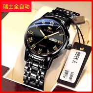Swiss watch men s 2023 new black technology automatic luminous waterproof mechanical watch ultra-thin domineering men s