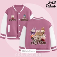 Labubu Style Baseball Jacket for Girls From Ages 2-3-4-5-6-7-8-9-10-11-12-13 Years Old/ Varcity Base