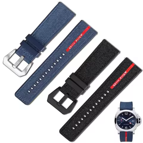 For Panerai SUBMERSIBLE band Luna Rossa PAM1466 PAM1391 PAM1565 Bracelet Rubber Strap 22mm 24mm 26MM