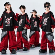 Kpop Korean Dance Costume for Kids 3-14 Years Street Stage Performance Outfit Boy Girl Hip Hop Group
