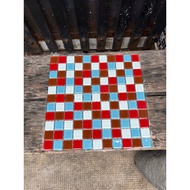 High quality mixed color glass mosaic tiles. Decorative glass mosaic tiles
