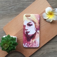 夕陽下的摩登少女/ 原創插畫手機殼/磨砂硬殼(HTC, Samsung,Sony, LG,iPhone)