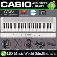 Casio CT-S1 61 Key Portable Bluetooth Digital Keyboard Electronic Music Piano - Package C (CTS1 CT S