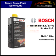 Bosch ENV6 Dot 3 / Dot 4 / Dot 5.1 High Performance Premium Quality Brake Fluid Brake Oil 1L - 19874