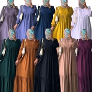 ANNAYA DRESS/ DRESS RUFFLE POLOS/ GAMIS RUFFLE DADA POLOS/ GAMIS KATUN RAYON TWILL POLOS BUSUI JUMBO