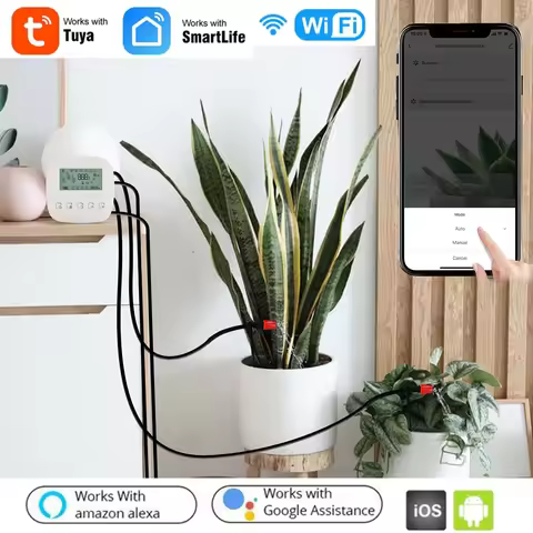 With Solar Panel WiFi Tuya Micro-drip Irrigation Controller Intelligent Automatic Water Timer Digita
