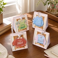 AVUKA 2027 Desktop Calendar, Creative Clothing Shaped Standing Flip Calendar, Eco-Friendly Portable 