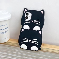 Soft Case Silikon Luminous Motif Kartun Kucing Untuk Oppo A15 A15S A96