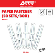 [50PCS][SG SELLER][Astar] PF508 Paper Fastener - 5pcs/Box White Secure with Compressors