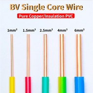 BV Solid Copper Wire Insulation PVC  Electric Cable 1 1.5 2.5 4 6mm²  Wires Electrical Single Core c