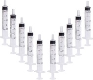 10 pcs 2ML/2.5ML (CC ) Plastic Syringe Disposable Individual Sealed Wrap Without Needle with Measure