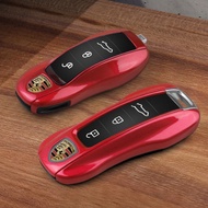 Creative solid car key fob case for Porsche Cayenne 718 Macan Panamera taycan 911 key modification a