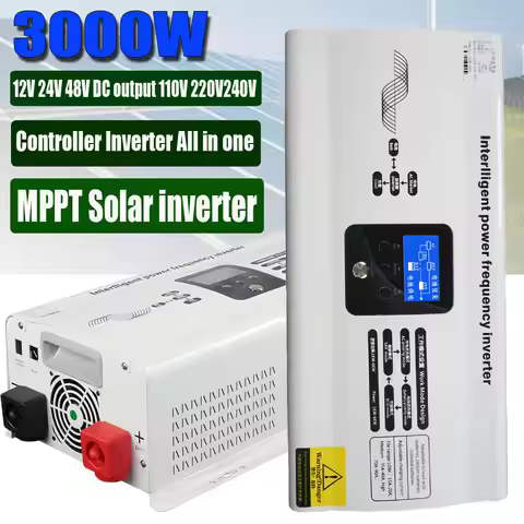 5000W Hybrid Solar Controller Inverter 2KW 3KW 5KW 6KW 110V 220V Pure Sine Wave Inverters LCD Displa