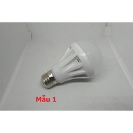 12V 9W round led bulb, E27 holder / battery clip