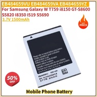 3.7V 1500mAh EB484659VU EB484659VA EB484659YZ Phone Battery For Samsung Galaxy W T759 i8150 GT-S8600